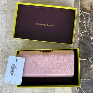 NWT Ted Baker Bita foldover wallet in light pink